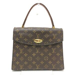 LOUIS VUITTON M51379 Malselv Bag Top Handle Monogram Hand Bag Canvas Brown